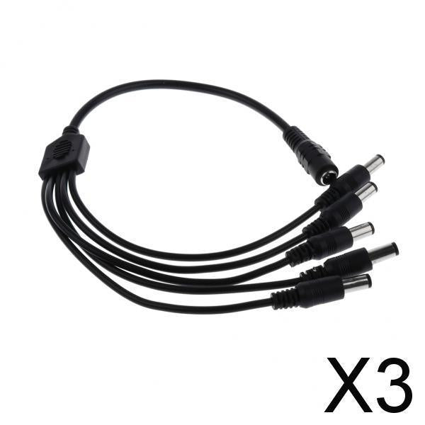 3xDC 1 Female to 5 Male Output Power Splitter Cable Cord Y Adapter
