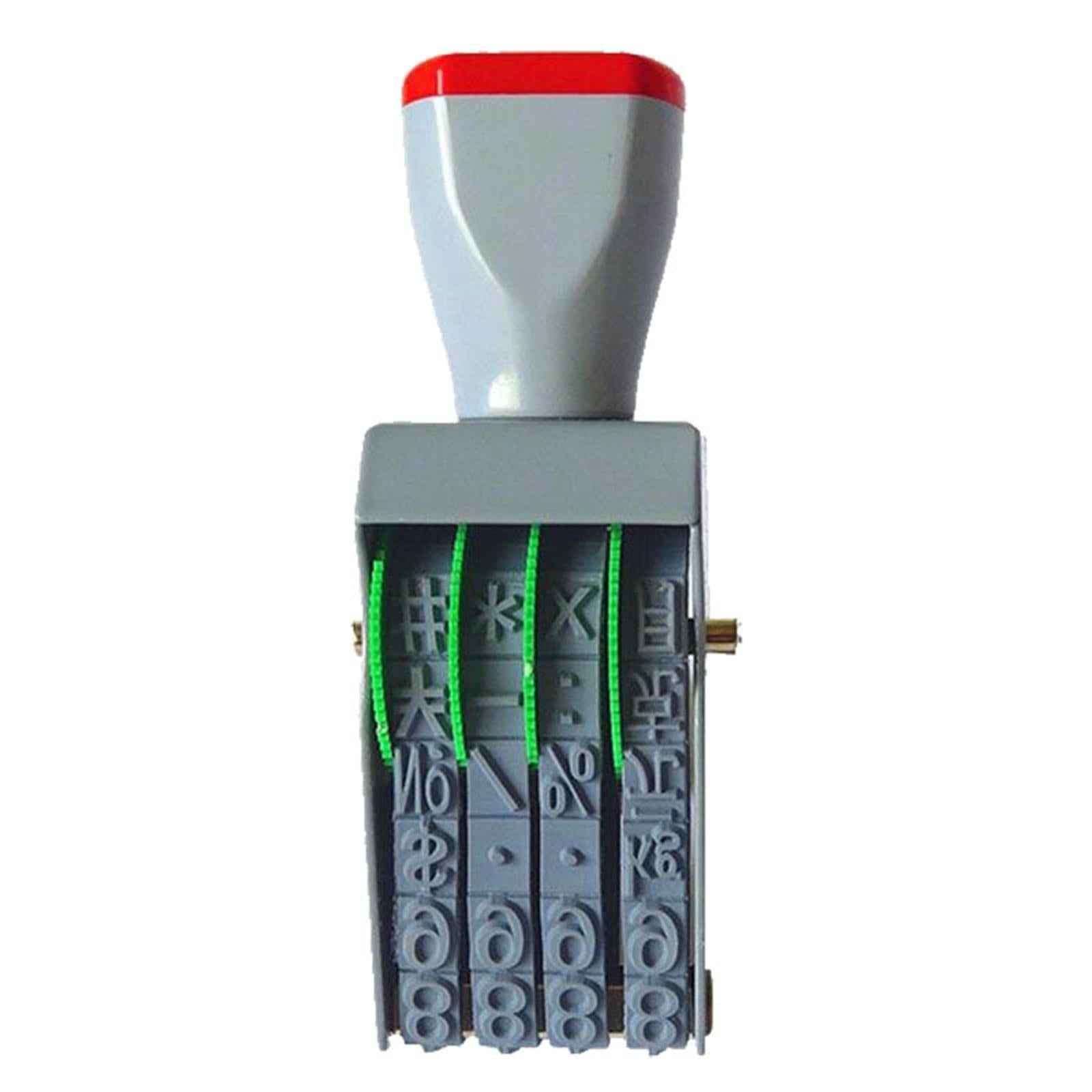 Rubber Number Stamp 4 Digit Accs for Stationery DIY Craft Card Making Office