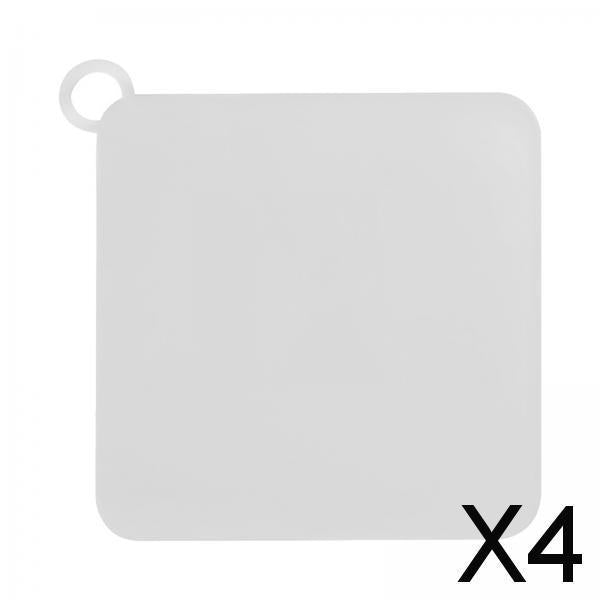 4xSilicone Drain Mat Universal Flexible Drain Plug for Restroom Dorm Household translucent medium