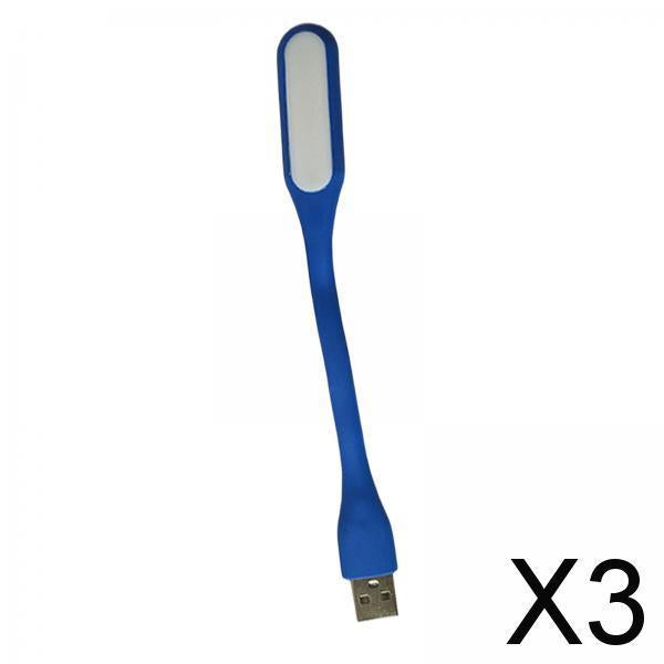 3xFlexible LED Light Lamp Portable Adjustable for Laptop Eye Care blue