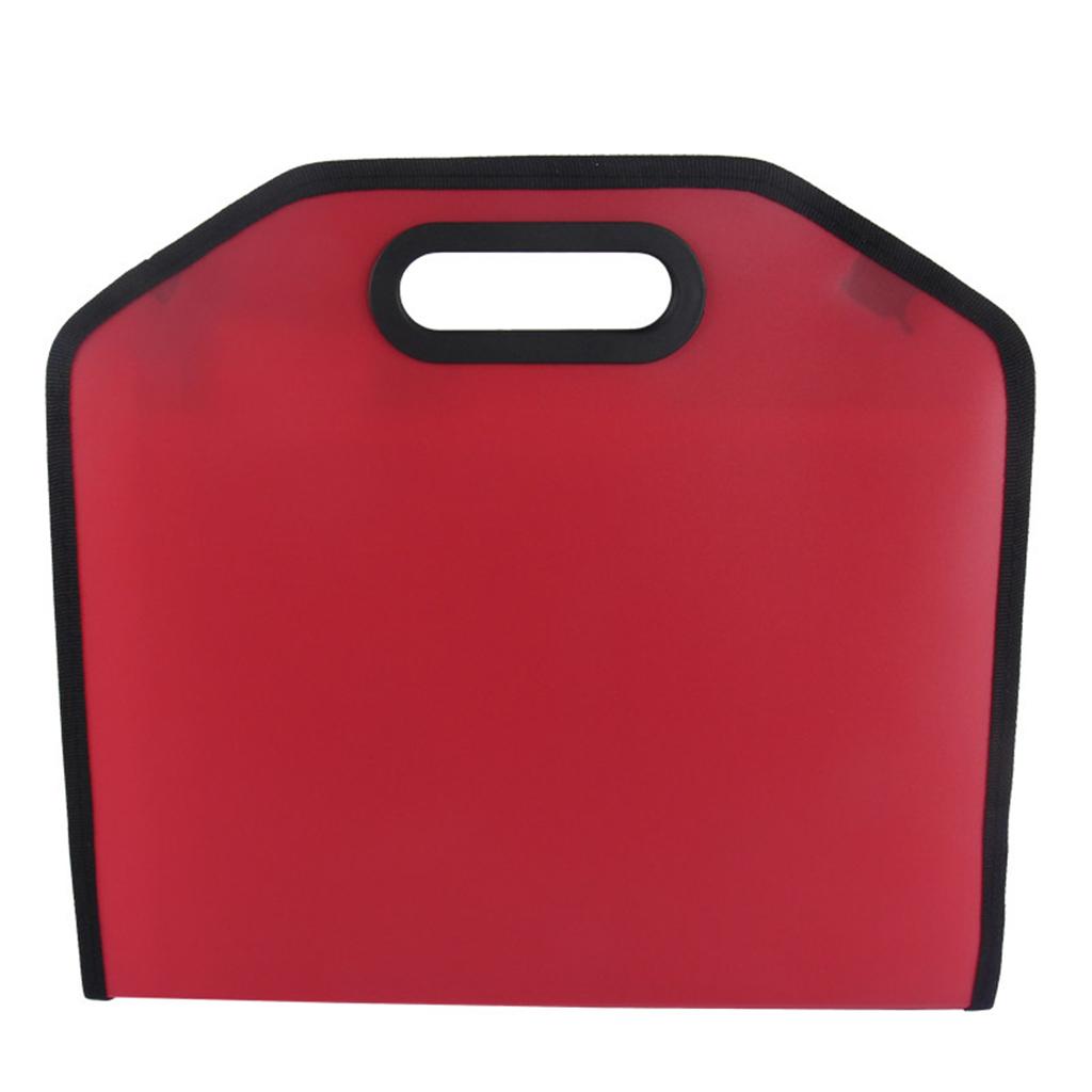 A4 Size File Expanding Folder Organizer File Document Storage Pockets Red