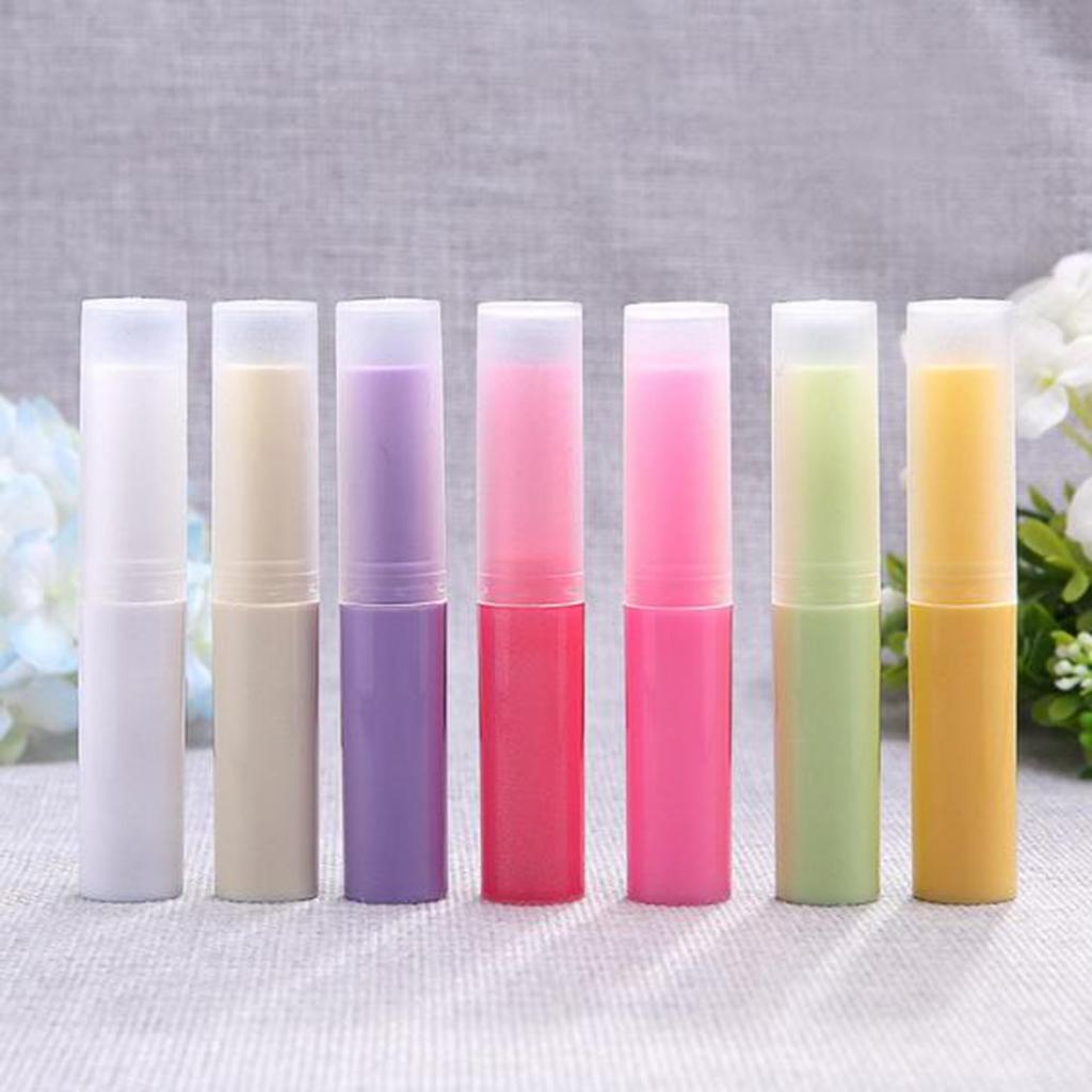 10Pcs Empty Lipstick Tubes Lip Balm Containers DIY Makeup Tools Yellow