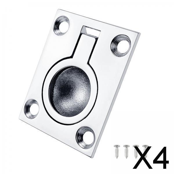 4xFlush Pull Ring Handle 3.8Cmx4.8cm Hardware lift for Boat Marine