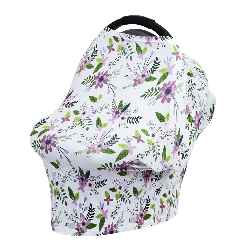 Stretchy Infant Nursing Cover Baby Car Seat Canopy Cart Cover #9