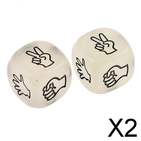 2x2 Pieces Finger-guessing Game Funny Dice Rock-Paper-Scissors Entertainment