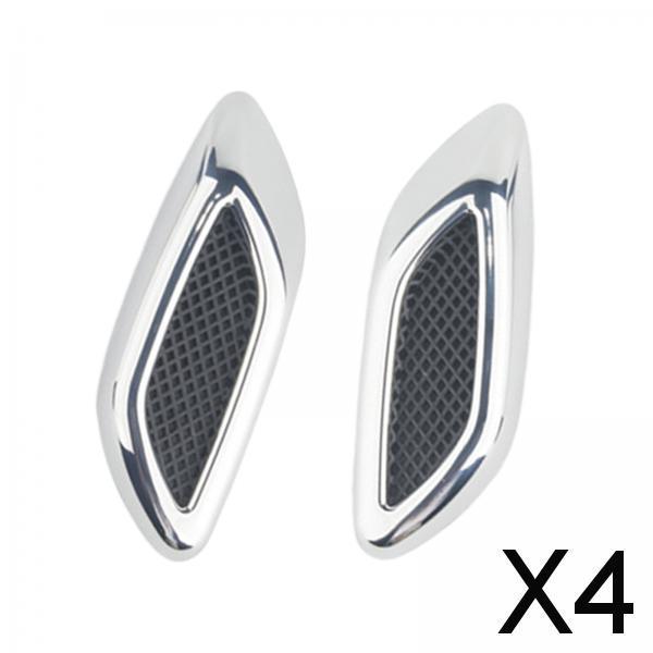 4xAir Outlet Fender Accessories Decorative Decoration  Silver 2pcs