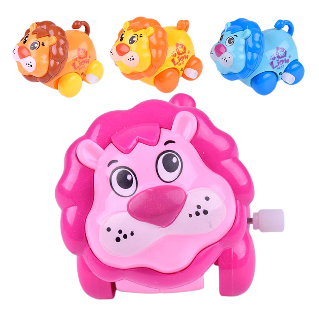 Baby Cartoon Clockwork Wind Up Toys Children Running Plastic Gift Lion