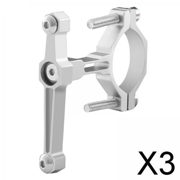 3xBicycle Water Bottle Cage Holder Bike Kettle Rack for Mountain Bikes Silver