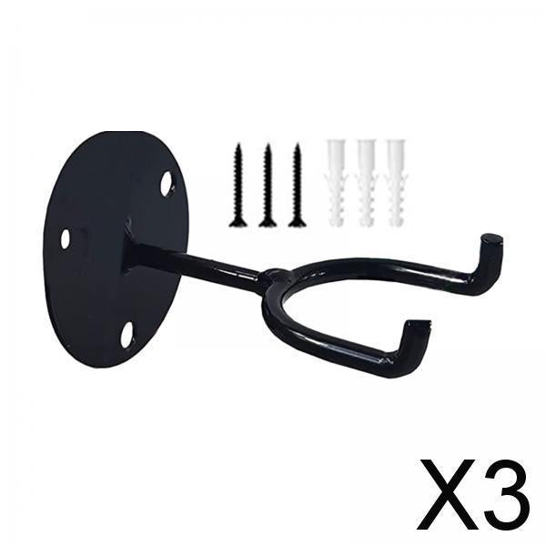 3xBaseball Wall Holder Iron Baseball Storage Rack for Memorabilia Collectibles Bats Holder