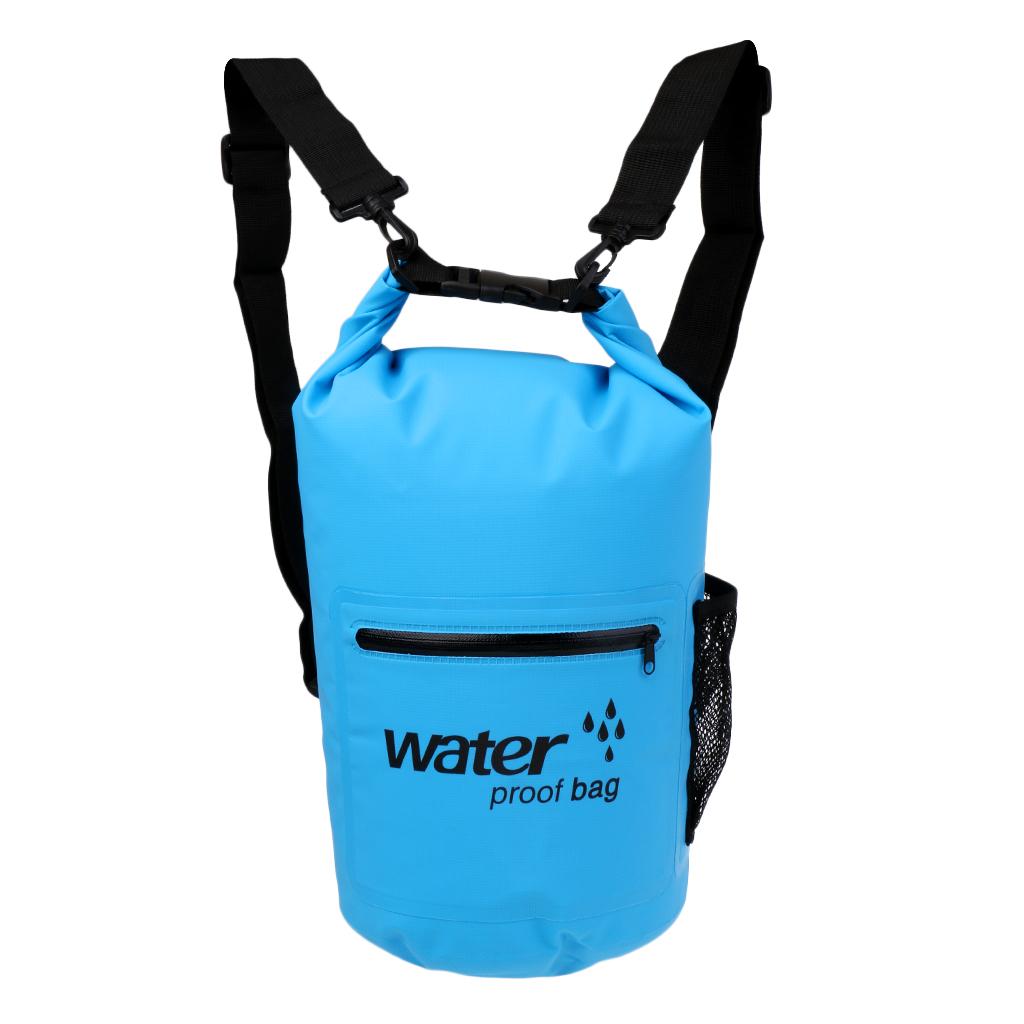 Waterproof Dry Bag Swim Rafting Kayaking Sailing Canoe Backpack 10L Blue