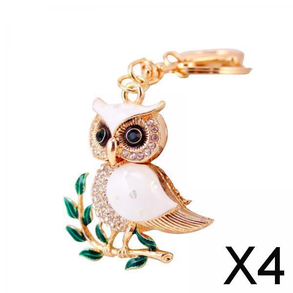 4xCreative Owl Rings Wedding Handcrafted Animal Key Rings for Women Girls Kids