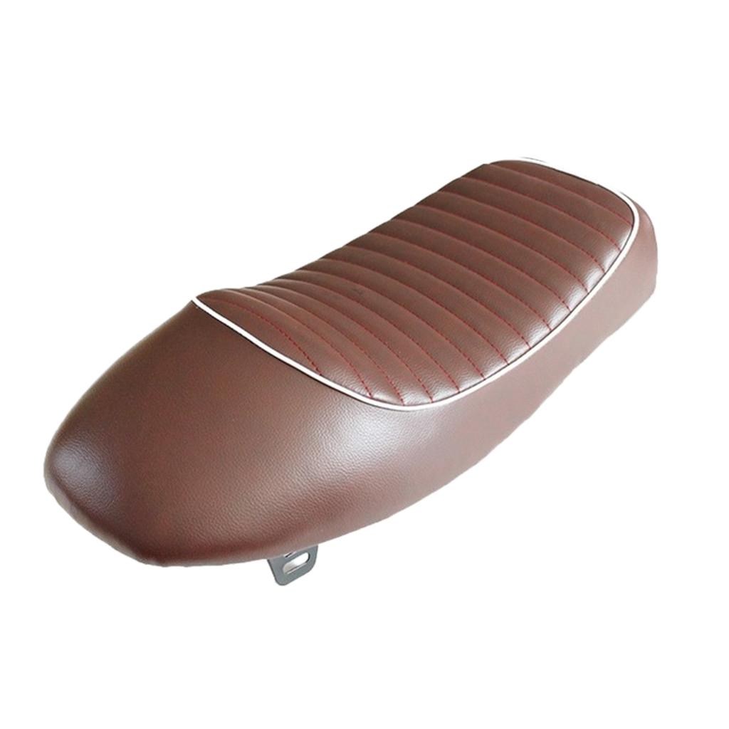 Motorcycle Vintage Cafe Racer Hump Styling Cushion Seat Brown