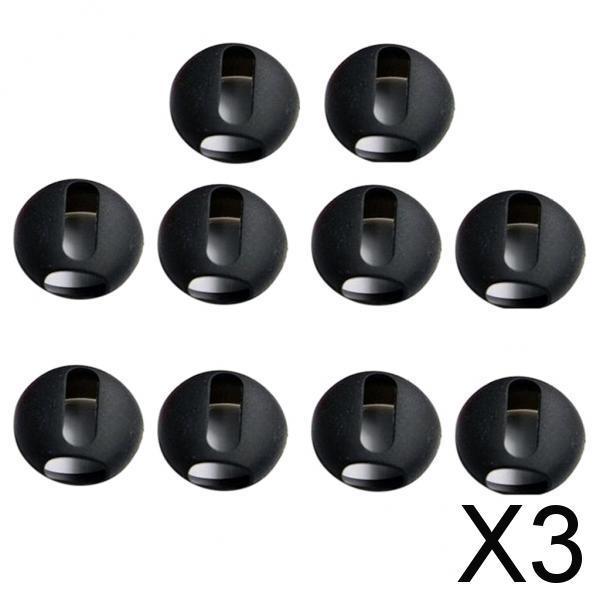 3x 5 Pairs Replacement Earplugs and Earcaps for Apple Bluetooth Headset Black