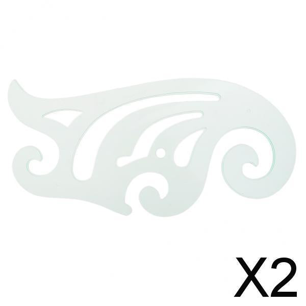2x1Pc French Curve Template Ruler Drawing Drafting for Tailor Dressmaking 19x 13.8cm
