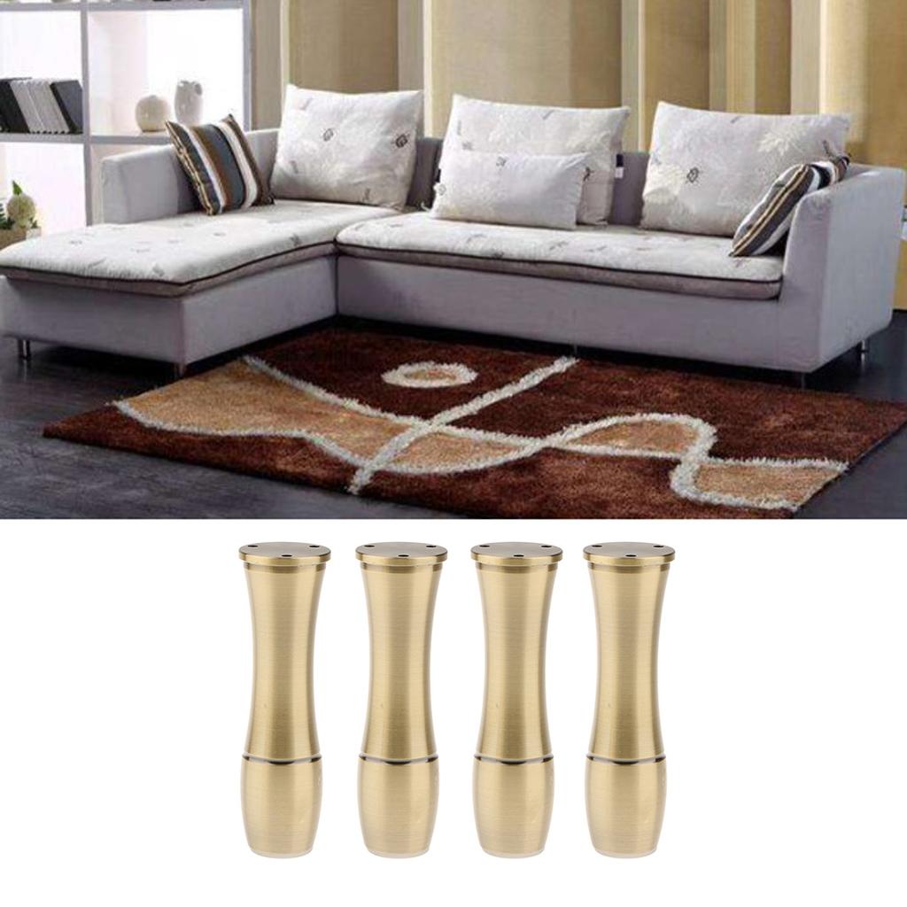 4pcs Solid Metal Vase Shape Adjustable Furniture Leg Sofa Table Plith Bronze