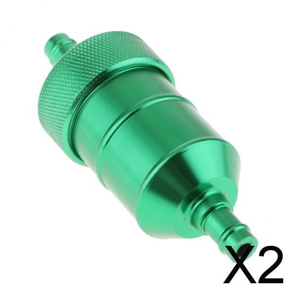 2x1/4 6mm Motorcycle Pit Dirt ATV Quad CNC Aluminium Inline Fuel Filter"