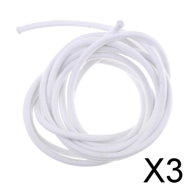 3x 4mm Elastic Bungee Rope Shock Cord Tie Down Boats Trailers 2m White