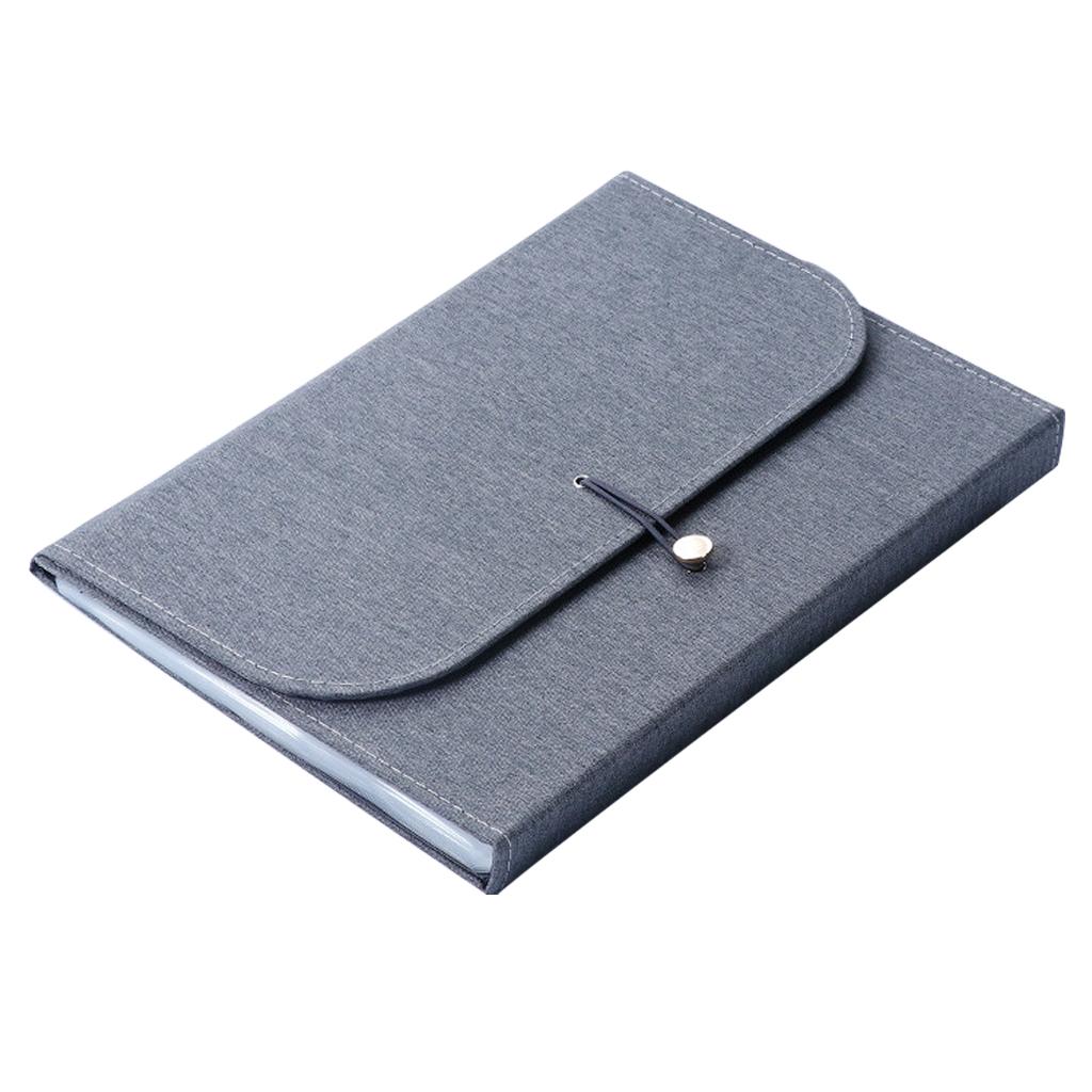 A4 Size File Expanding Folder Organizer Storage Pockets Folder B Gray