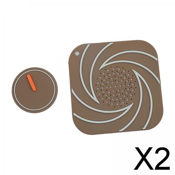 2xSewer Deodorant Floor Drain Pad Flexible Drain Plug for Laundry Kitchen Dorm Brown