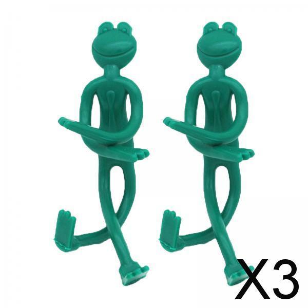 3x2Pcs Plant Cable Ties Tree Ties Strap Gardening Peas Peppers Garden Supports Frog 13.3cm