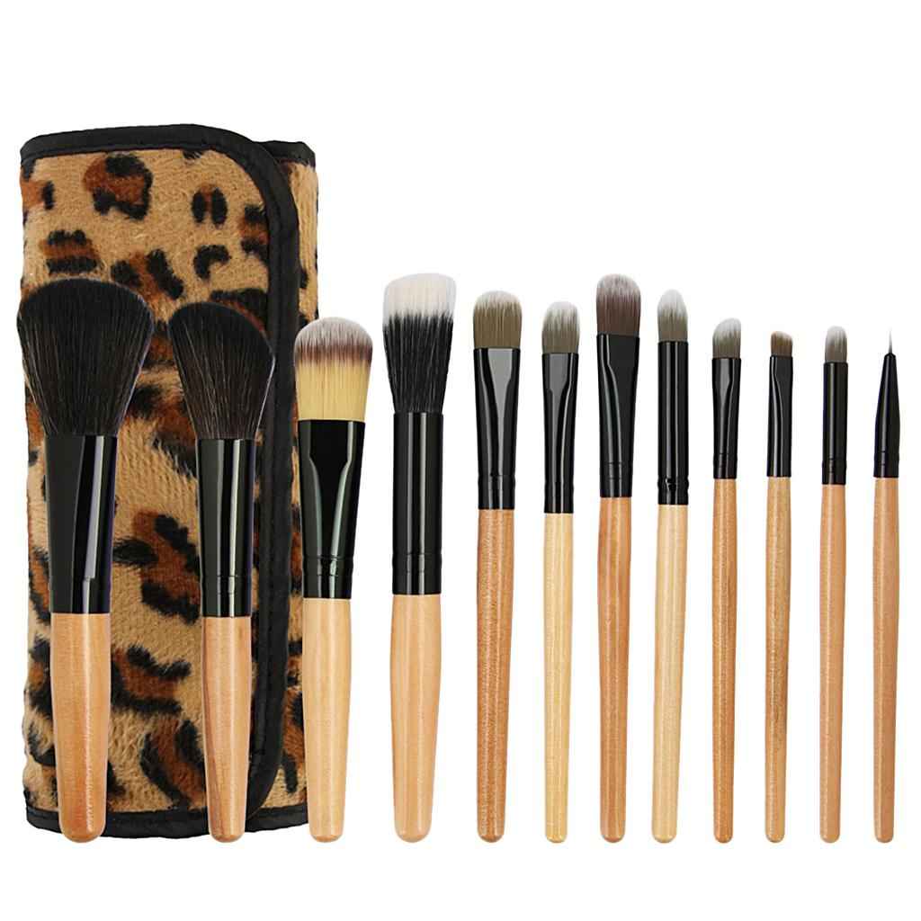 12Pcs Makeup Brushes Set  with Storage Bag for Foundation Powder Blending Blush Concealers