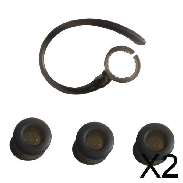 2x3Pieces Round Ear bud Gel Earbuds + Earhook For MOTOROLA ELITE FLIP HZ720
