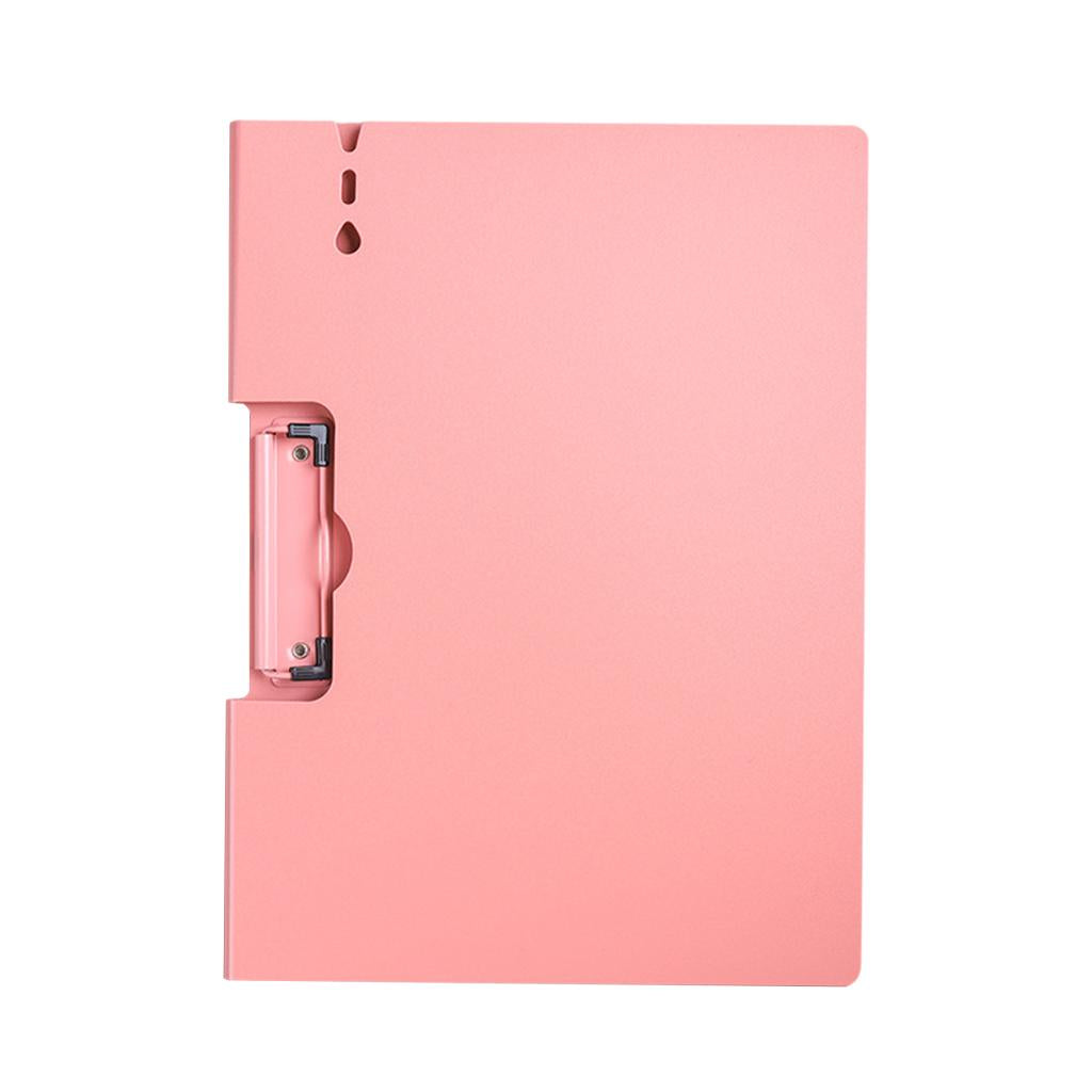 File Folders File Organizer Frosted Multifunctional A4 Clipboard for School Horizontal Pink