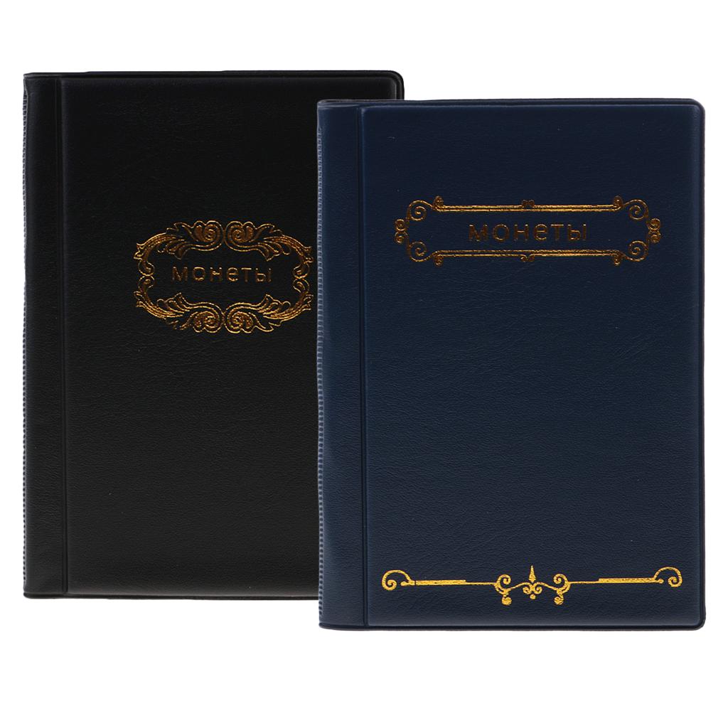2PCS 120 Pockets 10 Page Coins Storage Album Penny Collecting Holder Book