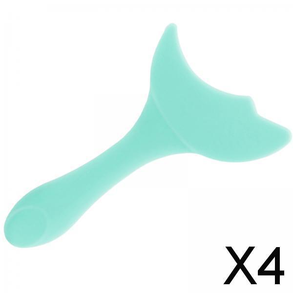 4xReusable Eyeliner Stencils Silicone Template Assistant Helper Washable green 1pc