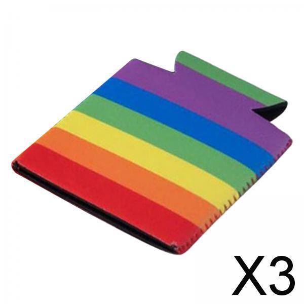 3xRainbow Can Cooler Sleeve Drink Cup Holder Bottle for Party Sporting Event