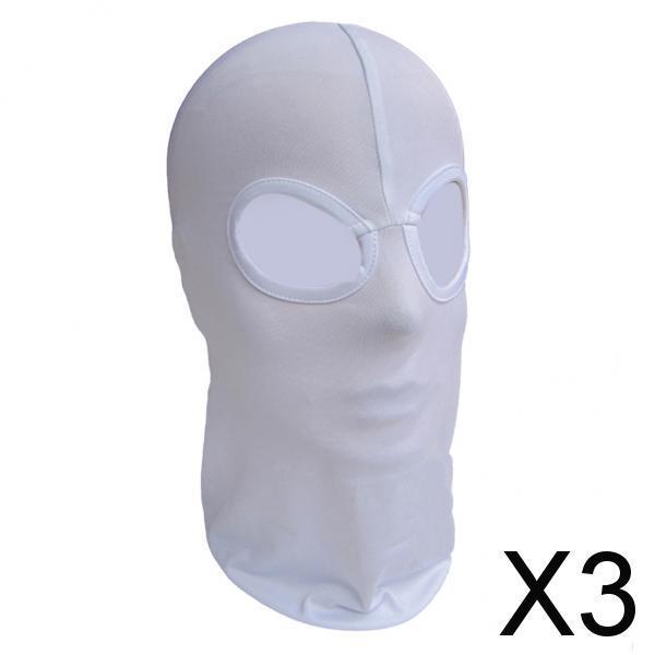 3xSki Full Face Mask Motorcycle Cycling Bike Scarf Hood Cap CS White