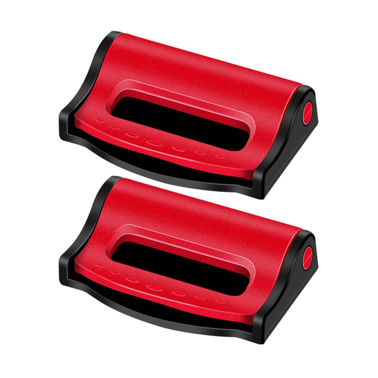 Car Automobile Seat Safety Belt Clip Stopper Adjuster Comfortable Durable Red