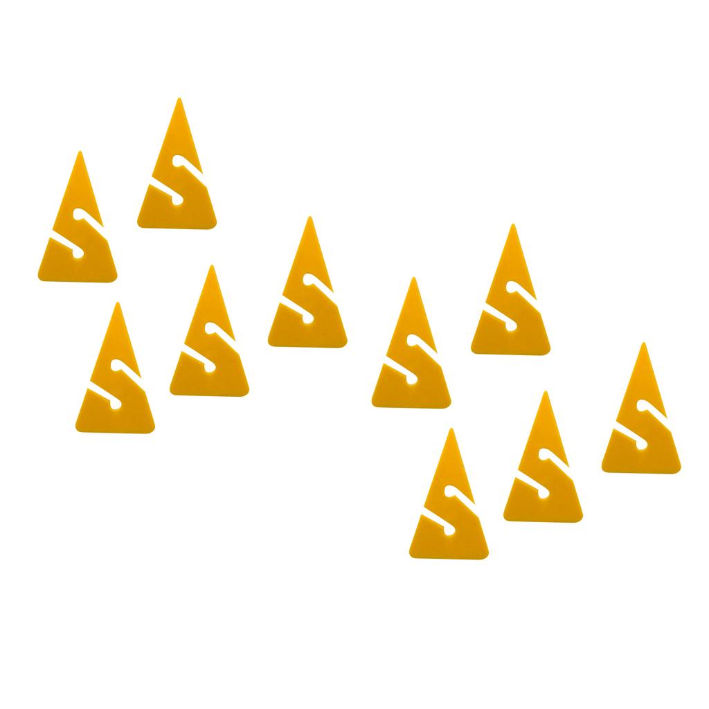 10 Pieces Triangle Line Arrow Marker for Scuba Cave and Wreck Diving Yellow