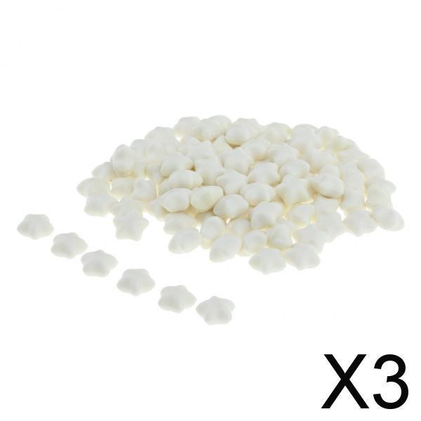 3x100 Pieces Star Shape Sealing Wax Beads for Stamp Envelope Seal DIY White