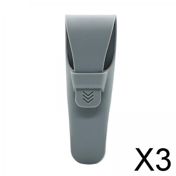 3xSilicone shaver Case Wall Mounted Washable Waterproof for Hiking Camping Gray