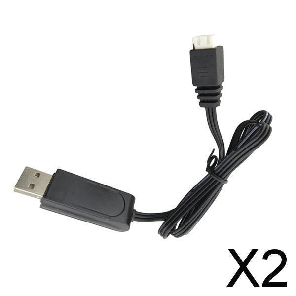 2xRC Drone 7.4V Battery Charge Charger Charging Cord Line USB Cable Lead Wire