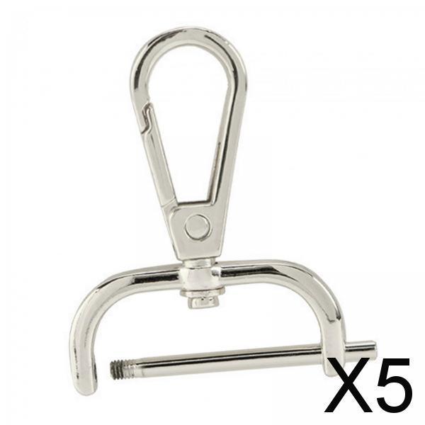 5xSwivel Snap Hooks Replacement DIY Crafts Trigger Clips Swivel Lobster Clasps 31mm Silver