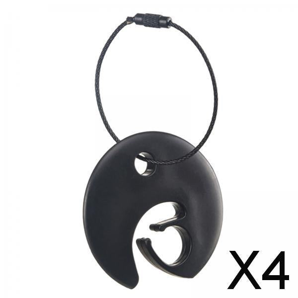 4xDisc Clip Durable Disc Carrying Accessory Outdoor Sports Disc Carrier Black