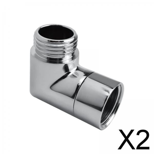 2xG1/2 Shower Elbow Adapter Bathtubs Parts Easy to Install Shower Arm Extender right angle