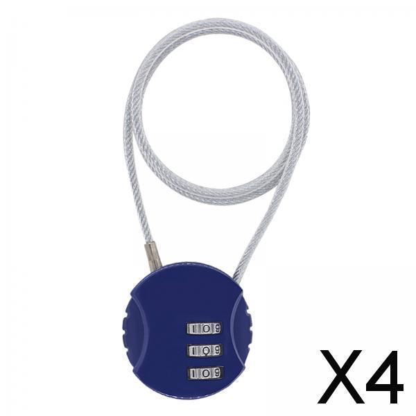 4xMotorcycle Helmet Lock Cycling lock Universal mini Backpack Blue