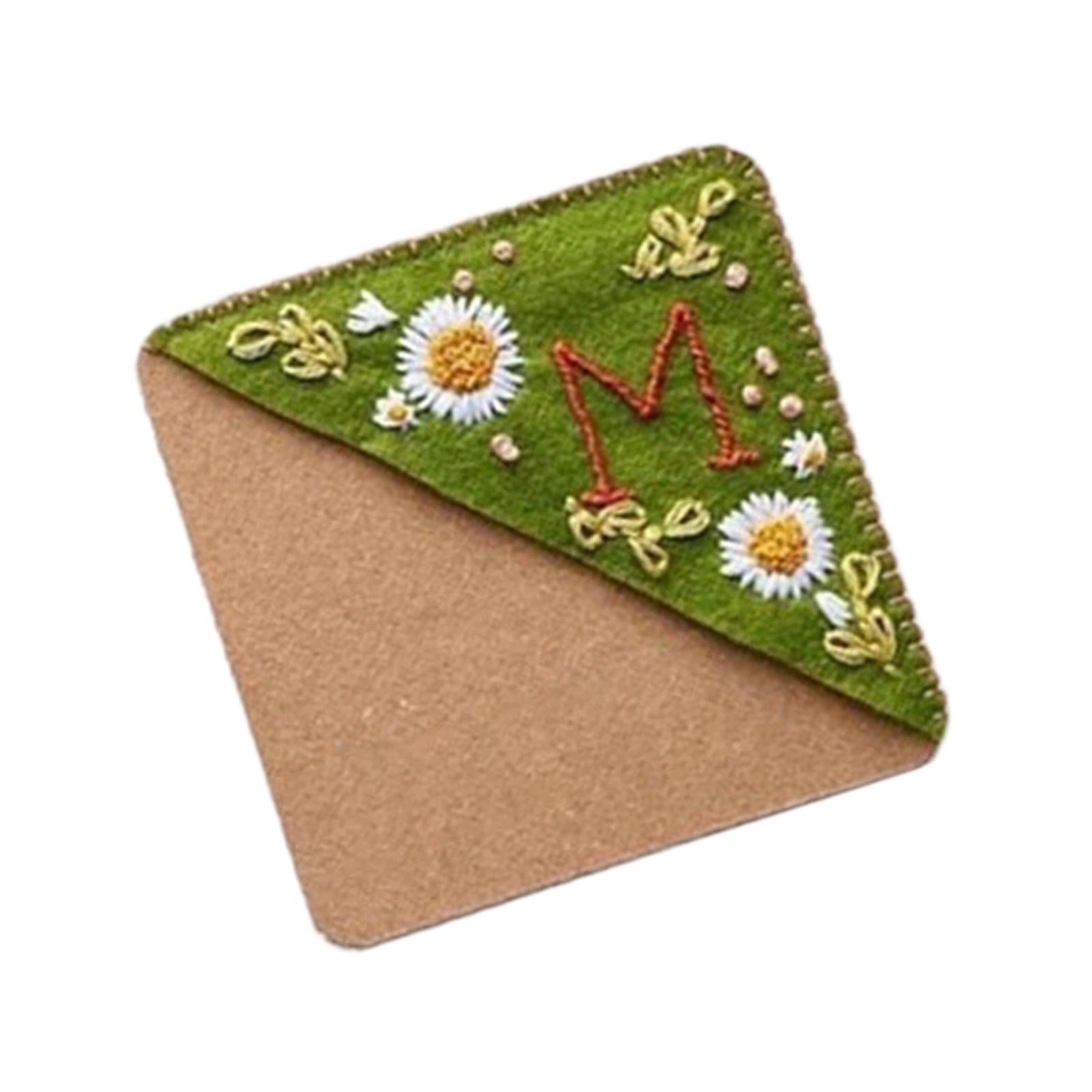 Handmade Corner Bookmark Corner Book Marks Page Clip for Kids Men Gifts Letter M