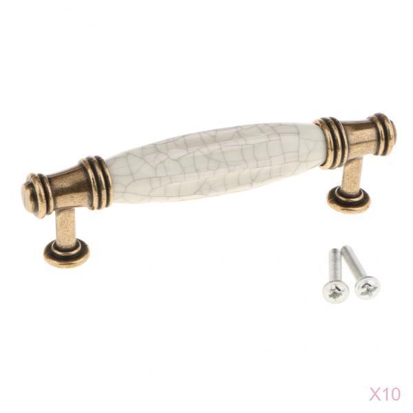 10Pcs Vintage Pull Knobs Cabinet Cupboard Pull Handle #6 96mm Hole Pitch