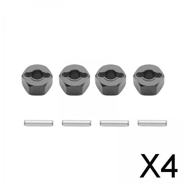 4x4x 1:16 Scale RC Car Hex Wheel Hubs 12mm Replace Parts for 16207 16208 16210 Titanium