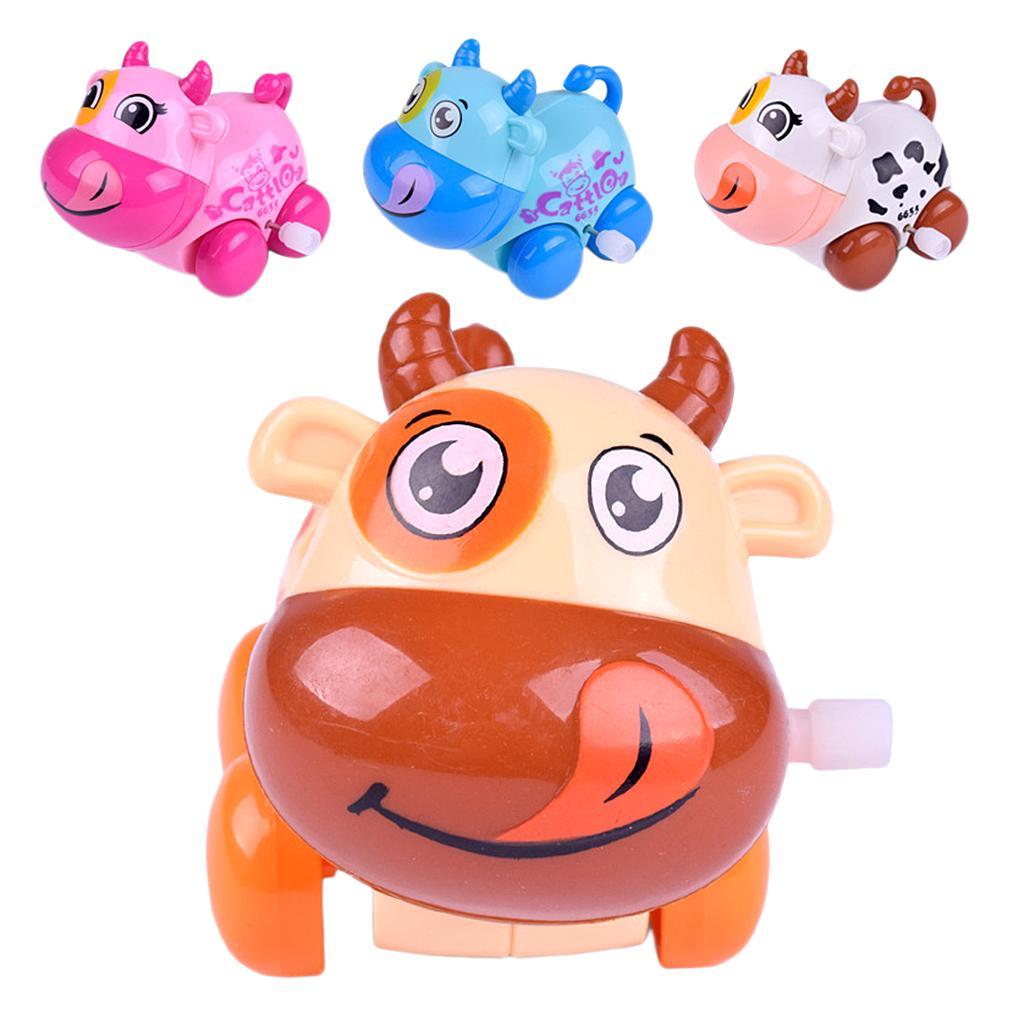 Baby Cartoon Clockwork Wind Up Toys Children Running Plastic Gift Cow