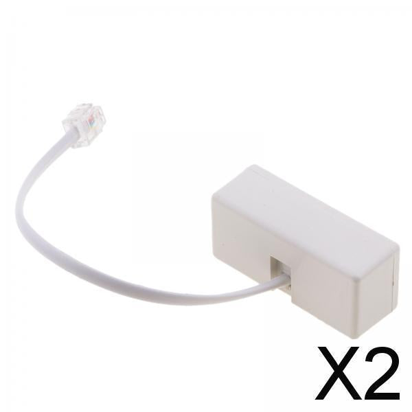 2x2-Way RJ11 Telephone Plug to Socket Adapter Splitter for Landline Telephone