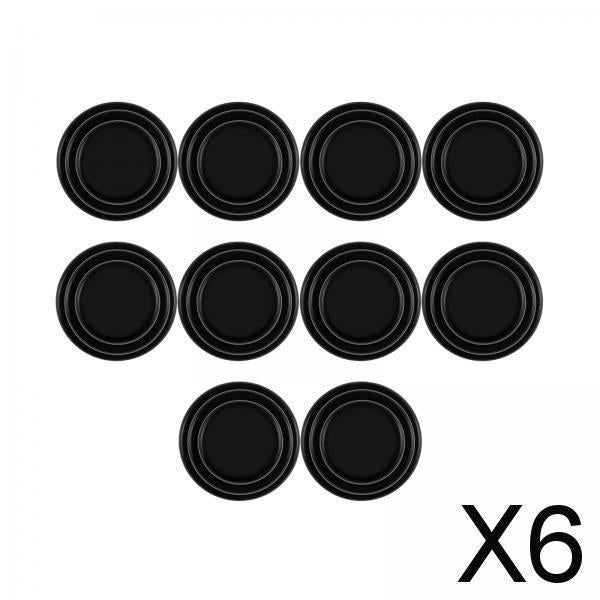 6x10Pcs Car Door Anti Collision Gasket Universal Decorative for Truck Black