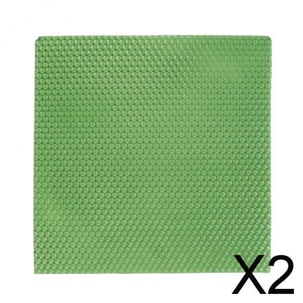 2x20x20cm honeycomb beeswax slice pieces for pillar candle taper DIY  green