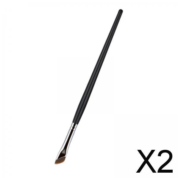 2xFine Angled Eyeliner Brush Eyebrow Brush for Makeup Artist Professional Style A 