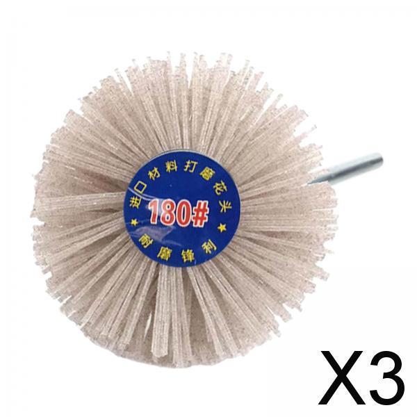 3xGrinding Nylon Wheel Brush Wire Brush Wheel Cup Brush for Polishing 180 Grit