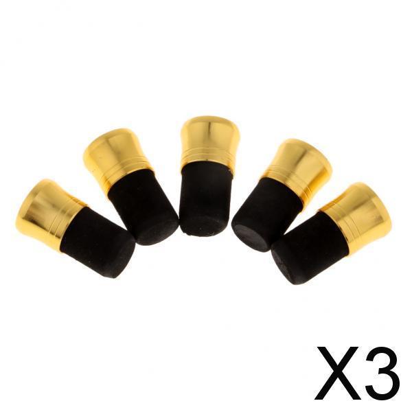 3x5pcs Fishing Rod Pole Butt Caps Front Cover Stopper End Protector 15mm